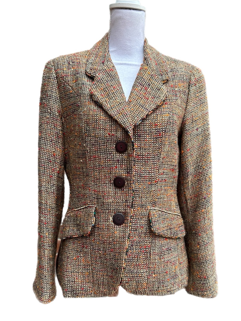 NWOT Coldwater Creek  Multicolor Tweed Blazer Jacket